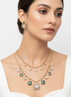 Bohemian-Luxe Layered Kundan Necklace Set